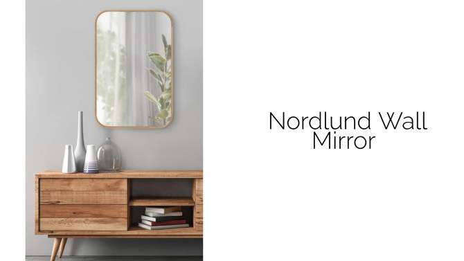 23&#34; x 35&#34; Nordlund Framed Decorative Wall Mirror Natural - Kate &#38; Laurel All Things Decor, 2 of 10, play video