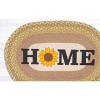 Earth Rugs Home Sunflower Oval Patch Rug – Hand-Braided Jute 20x30 Rustic Farmhouse Floral Accent Mat - 3 of 3