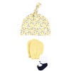 Hudson Baby Girls Caps, Mittens and Socks Set, Buttercup, 0-6 Months - 3 of 4