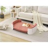 Gulches White Pink Pet Bed - Scandinavian Style Cat Couch - 2 of 4