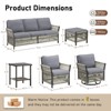 Buenhomino Patio Furniture Wicker Outdoor Conversation Set - 4 of 4