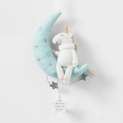 Plush Unicorn We Thank Our Lucky Stars For You Christmas Tree Ornament - Wondershop™
