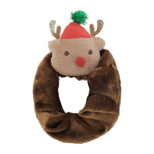 Unique Bargains Christmas Hair Hair Ties Cartoon Elk for Christmas Brown 1 Pc - 1 of 4