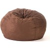 Airsurfer Large Chocolate Brown Bean Bag Chair Comfortable Microsuede Bean Bag Casual Seating for Living Room Relaxation - 2 of 4