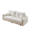 NicBex Couches for Living Room 90" Loveseat Sofa Couch Lamb's Wool Upholstered 2-seater Sofa with 2 Cushions and 2 Ball Pillows - image 2 of 4