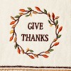 2pc Give Thanks/Home Hand Towel Set Cream - SKL Home: Cotton Dobby Weave, Bathroom Decor, Festive Design - 3 of 4