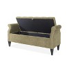 NicBex Modern 57.5" Storage Bench Wood Accent Stools with Tufted Top and Rolling Arms for Bedroom and Entryway - 4 of 4