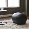 KINWELL 23" Wide Modern Faux Leather Upholstered Ottoman Footrest, PU Entryway Footstool - 2 of 4