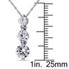 EVERLY JEWELRY  |   10K White Gold 2 CT TGW Created White Sapphire Fashion Pendant With Chain - 2 of 3
