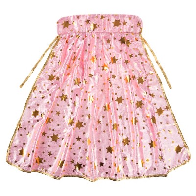 Princess Cape-Pink and Gold with Star Detail-Pretty Pretend Play Dress Up for Tea Parties, Halloween, and Birthdays-Costume Accessories by Toy Time