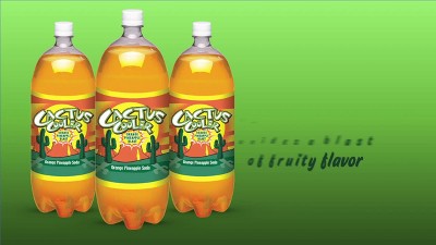 Cactus Cooler Orange Pineapple Soda Pop, 12 Fl Oz, 12 Pack Cans 