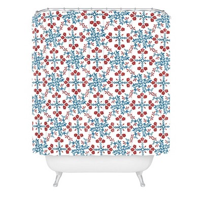 Alison Janssen Peonies Shower Curtain Blue - Deny Designs