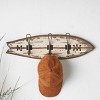 7"x23" Distressed Fish Shaped Wall Hook: Pine, Keyhole Mount, Indoor - Olivia & May - 2 of 4