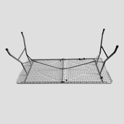 Granite White 6' Folding Table with Powder-Coated Steel Legs