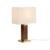 Ink+Ivy 14"x7" Hawley Faux Leather Warm Soft Modern Elegant (Includes LED Light Bulb) Table Lamp: Contemporary Design, UL Listed - 2 of 4
