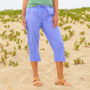 Fresh Produce Clothes | Topstitch Sheeting Capris - 1 of 2