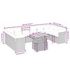 vidaXL Garden Sofa Set Grey PE rattan Large Modular Garden Sofa Set - 3 of 4