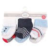 Luvable Friends Infant Boy Newborn and Baby Socks Set, Blue Gray Sneakers 12-Piece, 0-3 Months - 2 of 2