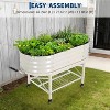 Coucheta Oval Galvanized Raised Garden Bed Kit with Legs & Storage Rack for Patio, Easy Assembly, Thick Metal Outdoor Planter Box for Vegetables - 2 of 4