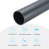 Unique Bargains Water Plumb DIY Crafts High Impact Rigid Round Pipes 8" Length - 3 of 4