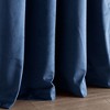 Prima Velvet Solid 100% Lined Blackout Grommet Window Curtain Panel Navy Single 52X84 - 4 of 4