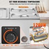 VEVOR 3-Pan Commercial Food Warmer, 17QT Electric Steam Table, 1200W Professional Countertop Stainless Steel Buffet Bain Marie - 4 of 4