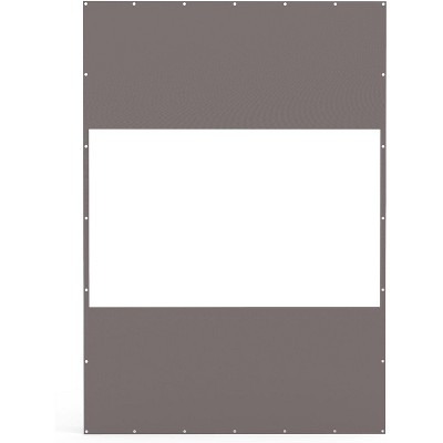 DOMETOUR Heavy Duty Outdoor Clear PVC Curtain, 18oz Waterproof, Weather & Tearproof for Patios/Gazebos/Pergolas, 10'H x 7'W, Gray