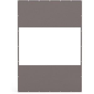 DOMETOUR Heavy Duty Outdoor Clear PVC Curtain, 18oz Waterproof, Weather & Tearproof for Patios/Gazebos/Pergolas, 10'H x 7'W, Gray - 1 of 4