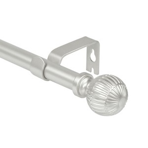 Urbanest 5-8" Single Telescoping Curtain Rod with Volle Ball Finials, 28"-120" - 1 of 4