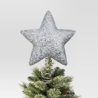 thumbnail image 2 of Buy Matte White With Sparkling Top Glass Christmas Tree Topper 11 Inches 2 of 12