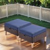 Gymojoy 2PCS Outdoor Patio Ottomans Wicker Ottomans Multipurpose Outdoor Furniture for Patio - 2 of 4