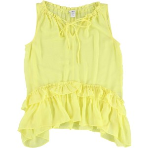 bar III Womens Ruffled Knit Blouse - 1 of 2