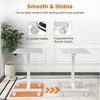 Okak 25.5IN Height-Adjustable Computer Desk with Wheels, Standing Desk with T-Shape Metal Base, Small Desk for Bedroom, Living Room - 3 of 4