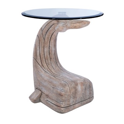 Weldon Whale Side Table Driftwood - Powell Company