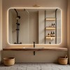 LED Bathroom Vanity Mirror with 3-Color Temperatures, Rectangular Anti-Fog Wall-Mounted Mirror for Bathroom – The Pop Home - 3 of 4