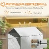 Resenkos Dog House, Pet House,Dog Cave,Galvanized Chain Link Large Outdoor Dog Kennel with Waterproof & UV-Resistant Cover Silver - 4 of 4