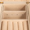 Household Essentials Fabric Travel Jewelry Organizer Box Black: Rectangle Decorative Box, Cardboard, 7.09" x 3.94" x 1.97" - 4 of 4