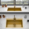 33in Drop in Gold Kitchen Sink - 33*22 inch Kitchen Sink Drop-in Topmount Single Bowl 16 Gauge Stainless Steel Ledge Workstation Kitchen Sinks - 3 of 4