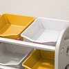 VYNXARIA Multi-Functional Kids Toy Storage Organizer with 6 Bins, White, Ideal for Nursery and Playroom - 3 of 4