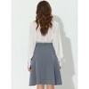 INSPIRE CHIC Women's Button Decor Work A-Line Formal Knee Length Skirt - 4 of 4