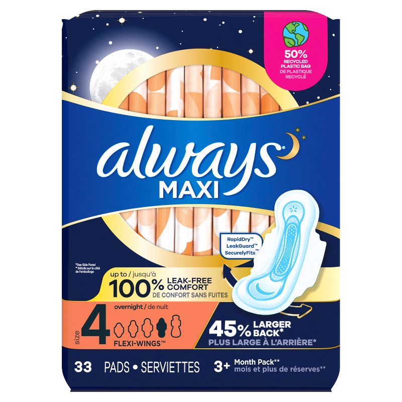 Always Maxi Overnight Pads - Size 4, 2 of 12