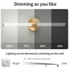 POWLIG 22.44-in 1-Light Gold Modern Dimmable Wall Sconce Strip Mirror Headlights Dresser Light Bar - 2 of 4