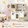 Costway Kids Pretend Play Kitchen Wooden Toy Playset with LED Lighting & Coffee Maker - image 4 of 4