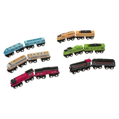 battat all aboard deluxe wooden train set