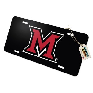 Miami University RedHawks Logo Novelty Metal Vanity Tag License Plate - 1 of 4