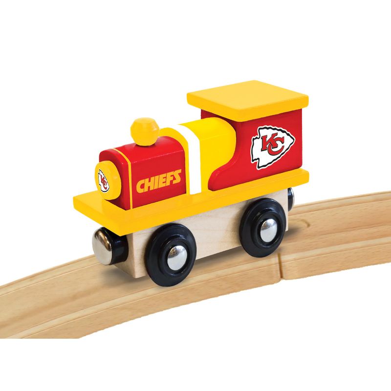 MasterPieces Officially Licensed NFL Kansas City Chiefs Wooden Toy Train Engine For Kids, 5 of 6