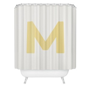 Deny Designs April Lane Art Block Monogram Shower Curtain - 1 of 3