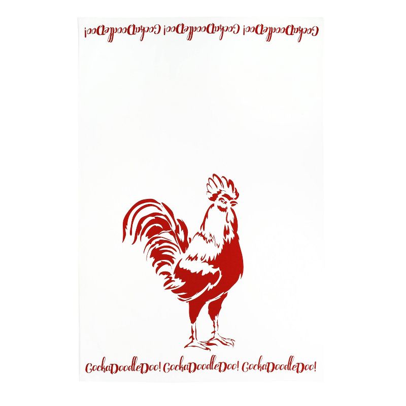 2pk Rooster Kitchen Towels Red - MU Kitchen, 3 of 4