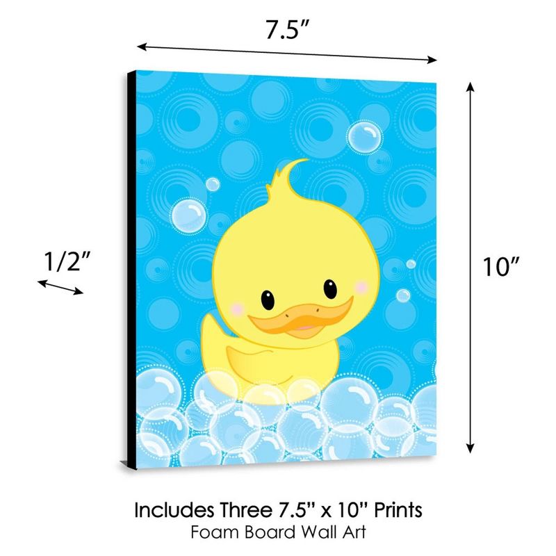 Big Dot of Happiness Ducky Duck - Rubber Ducky Nursery Wall Art and Kids Room Decorations - Gift Ideas - 7.5 x 10 inches - Set of 3 Prints, 5 of 8