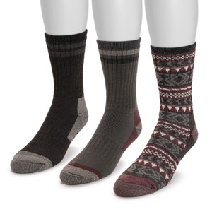 MUK LUKS Men's Crew Hike Heat Retainer Socks (3 Pack) - 1 of 3